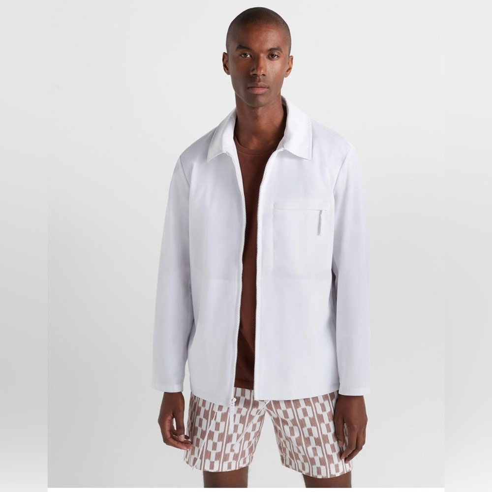 NWT Club Monaco Men’s Coaches Jacket in White Size Medium